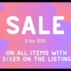 Bundle items marked 3/$25 for offer